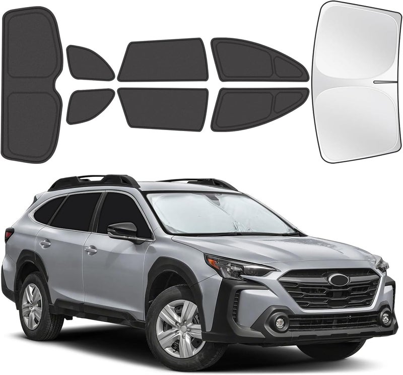 JASVIC Car Window Shades for Subaru Outback 2020-2025, 8pcs Privacy Sun Shade Set for Front Windshield Side and Rear Windows, Full Window Covers Keeps Vehicle Cool for Camping Napping - Image 1